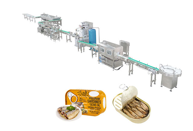 沙丁魚罐頭生產線